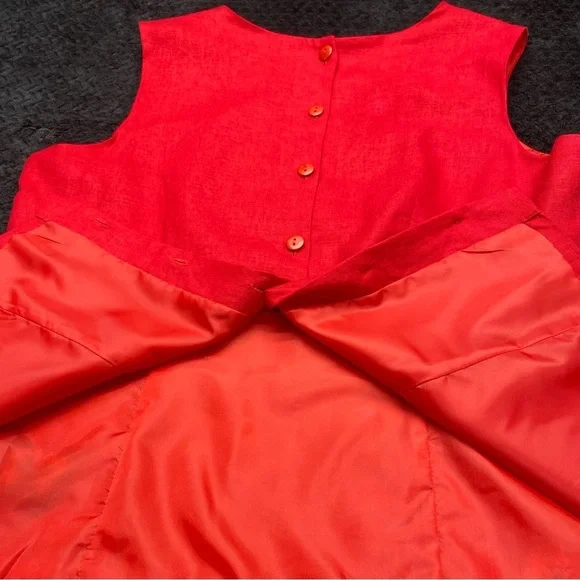 Linen blend women’s top 14 by Ultra Dress New York Buttons down the back - Picture 5 of 14